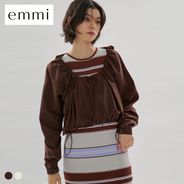 樂天商城 - エミ Movique ギャザーショートフーディー 撥水 UVカット 接触冷感 emmi レディース 全2色