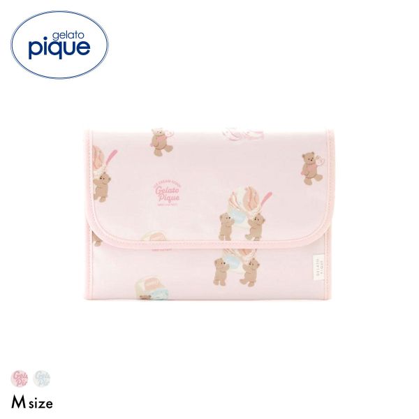 ジェラートピケ アイスクリームベア柄母子手帳ケースM ジャバラ ジェラピケ gelato pique ジェラピケ 全2色（楽天・SHIROHATO（白鳩））