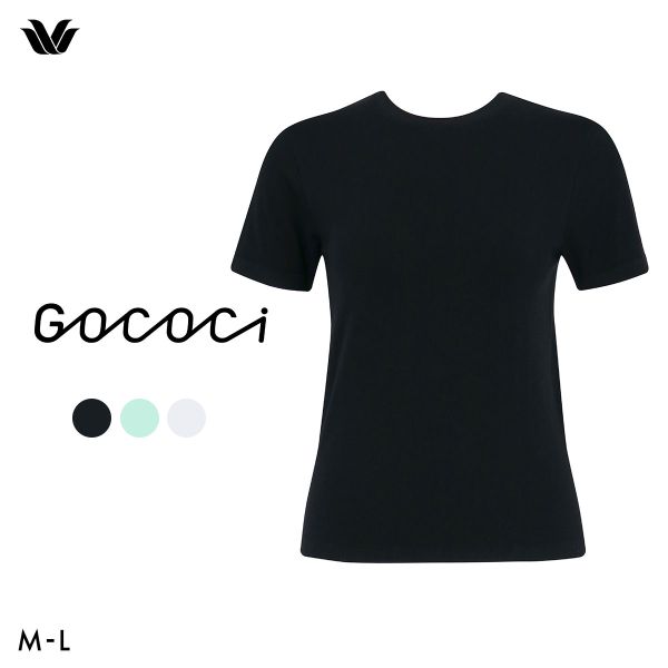 樂天商城 - 15％OFF【メール便(15)】 ワコール ゴコチ cooomy. クーミー シアートップス Tシャツ 半袖 3分袖 インナー WGG111 ML Wacoal GOCOCi Uネック レディース 全3色 M-L
