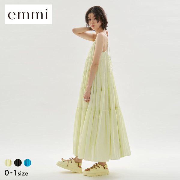 エミ コットンボリュームティアードワンピース emmi レディース 全3色 0-1