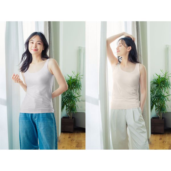 15％OFF ワコール ウイング シンクロブラトップ ひんやり涼しいクールメッシュ 接触冷感 ML2L タンクトップ カップ付きインナー レディース Wacoal Wing 全3色 M-LL 肌着 下着 大きいサイズ