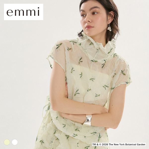 樂天商城 - エミ emmi×NYBG フラワーワッシャーブラウス セットアップ対応 ハンドウォッシャブル emmi レディース 全2色