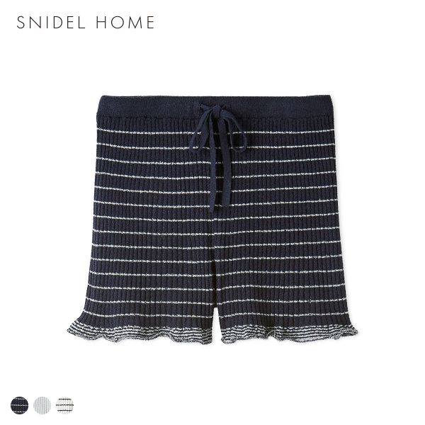 スナイデルホーム ボーダーリブショートパンツ パジャマ ルームウェア SNIDEL HOME レディース 全3色