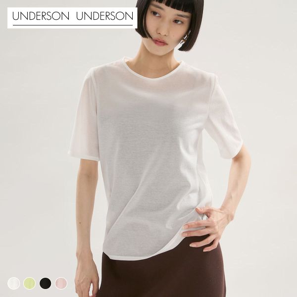 Rakuten - 先着1,000円OFFクーポン・なくなり次第終了 【メール便(13)】 アンダーソンアンダーソン Sheer WASHI Tee UNDERSON UNDERSON レディース 全4色