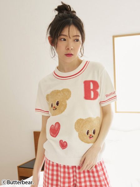 スナイデルホーム BUTTERBEAR ニットプルオーバー パジャマ ルームウェア バターベ...