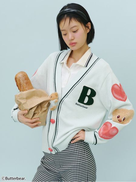 スナイデルホーム BUTTERBEAR ニットカーディガン パジャマ ルームウェア バターベ...
