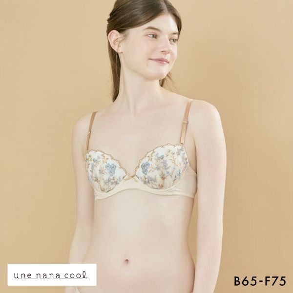 ウンナナクール Botanic Garden 3/4カップ ブラジャー une nana cool レディース 全3色 B65-F75 下着