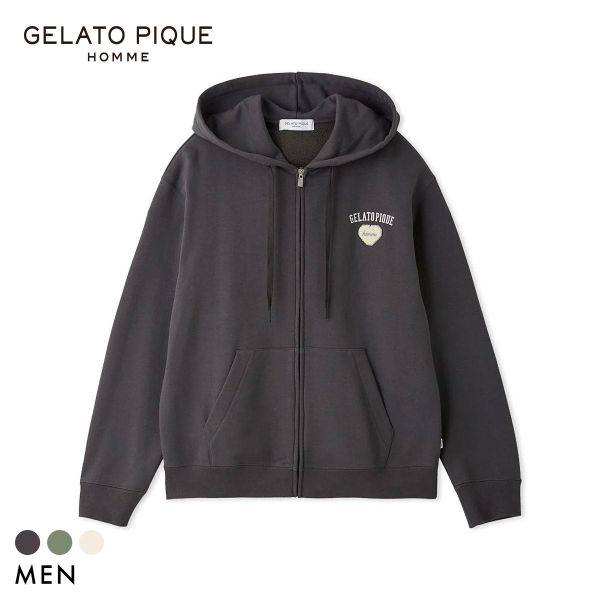 サイズ メンズM、L カラー DGY-濃グレー、GR-グリーン、CR-クリーム 素材 本体：ポリエステル66％　綿34％リブ部分：綿97％　ポリウレタン3％ 仕様 ・着丈：(M)約70cm、(L)約73cm・バスト：(M)約118cm、(L)約122cm・袖丈：(M)約59.5cm、(L)約61cm・肩幅：(M)約53cm、(L)約54.5cm・抗菌防臭※メーカーサイト寸法※商品画像はサンプルのため、色味やサイズ等の仕様に変更がある場合がございますので、予めご了承ください。 関連ワード 260915 メンズ 男性 パジャマ ルームウェア 部屋着 綿 コットン 長袖 あったか あたたかい 寝巻き 寝間着 男性用 男子 大人 紳士用 トップス パーカー フード付き おしゃれ ギフト用 プレゼント用 春用 秋冬 秋用 冬用 臭わない におい ニオイ 抗菌防臭 ge_me エビデンス メーカー希望小売価格はメーカー商品タグに基づいて掲載しています&rArr;エビデンス画像はコチラ ジェラートピケ オム メンズ 抗菌防臭 ハートロゴ裏毛ロングパンツ ジェラピケ ルームウェア GELATO PIQUE HOMME ジェラートピケ オム メンズ 抗菌防臭 ハートロゴ裏毛プルオーバー ジェラピケ ルームウェア GELATO PIQUE HOMME ジェラートピケ専用 gelato pique ギフトラッピング ショッパー付き ジェラピケ ジェラートピケ オム メンズ エアリーモコローファー風ルームシューズ ジェラピケ スリッパ ルームシューズ GELATO PIQUE HOMME &nbsp; &nbsp; このアイテムによく似たアイテムジェラートピケ オム メンズ 抗菌防臭 ハート9,900円ジェラートピケ オム メンズ 抗菌防臭 ハート9,900円ジェラートピケ オム メンズ 抗菌防臭 レーヨ6,930円ジェラートピケ オム メンズ エアリーモコカレ10,890円ジェラートピケ オム メンズ エアリーモコカレ9,460円ジェラートピケ オム メンズ ベビモコアニマル9,240円ジェラートピケ オム メンズ ジェラートカーデ9,240円ジェラートピケ オム メンズ ソフトツイルチェ9,790円20％OFF ジェラートピケ オム メンズ エ7,128円ショップトップ&nbsp;>&nbsp;カテゴリトップ&nbsp;>&nbsp;すべて&nbsp;>&nbsp;メンズ&nbsp;>&nbsp;リラックスウェア&nbsp;>&nbsp;パジャマ・ルームウェア&nbsp;>&nbsp;トップス&nbsp;>&nbsp;長袖ジェラートピケ オム メンズ 抗菌防臭 ハートロゴ裏毛パーカ ジェラピケ ルームウェア GELATO PIQUE HOMMEソフトな肌触りに秋を感じる、ワンマイルにも使用可能な裏毛素材のHOMMEシリーズ。こちらは、胸元にロゴプリントとハート型のサガラ刺繍をあしらったジップパーカです。裾や袖口にリブをあしらった定番デザインを、お部屋で着やすいゆったりとしたシルエットに仕上げています。同シリーズのロングパンツとコーディネートしてお楽しみいただけます。 このアイテムによく似たアイテムジェラートピケ オム メンズ 抗菌防臭 ハート9,900円ジェラートピケ オム メンズ 抗菌防臭 ハート9,900円ジェラートピケ オム メンズ 抗菌防臭 レーヨ6,930円ジェラートピケ オム メンズ エアリーモコカレ10,890円