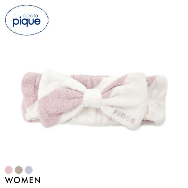 ジェラートピケ レディース スムーズィー3ボーダーヘアバンド ジェラピケ ルームウェア gelato pique 全3色 ギフト プレゼント