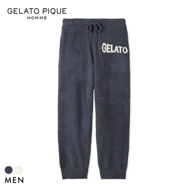 ジェラートピケ オム メンズ ベビモコジャガードロングパンツ ジェラピケ パジャマ GELATO PIQUE HOMME 全2色 M-L ギフト プレゼント