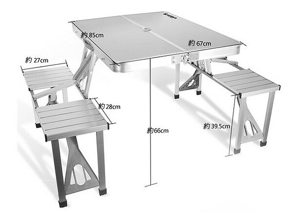新品未使用品!アウトドア レジャーテーブル 折り畳み式 アルミ製 ベンチ一体型通販格安セール情報 楽天 通販