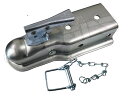 トレーラー ボールカプラー ヒッチカプラー 3インチ(約76.2mm)角フレーム用 2インチヒッチボール対応 チェーン付きカプラーロック付属(23-08b) 大