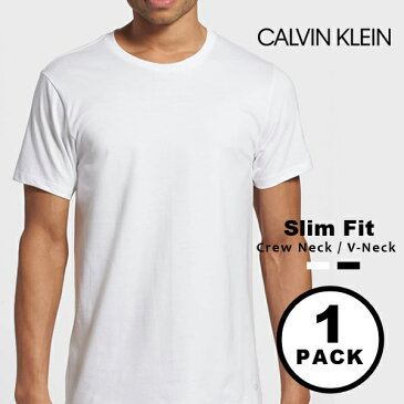 カルバンクライン Calvin Klein メンズ 下着 単品コットン Tシャツ クールネック Vネック 半袖 アンダーウェアホワイト ブラック CK 無地 白 黒 ブランド トップス インナー