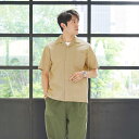 【52%OFF】【SALE】【Pitta Re:)】 カジュアルシャツ サッカー オープンカラー 半袖 メンズ