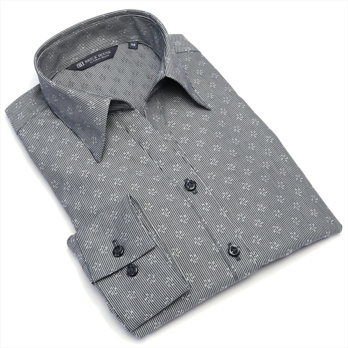  スキッパー 長袖 形態安定 レディースシャツ 綿100%