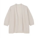 【35%OFF】【SALE】ニット シャイニーシアラメトッパーカーディガン オフベージュ レディース