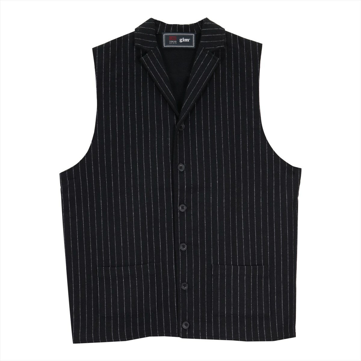 【46%OFF】【SALE】【公式】東京シャツ 前身布帛ラペルニットジレ チョークストライプ メンズ