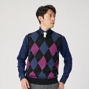【9%OFF】【SALE】アーガイルニットベスト メンズ