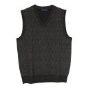 【9%OFF】【SALE】変形ダイヤ柄ニットベスト メンズ