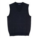 【9%OFF】【SALE】変形ダイヤ柄ニットベスト メンズ
