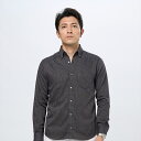 【27%OFF】【SALE】デザインカジュアルシャツ ボタンダウン 長袖 メンズ