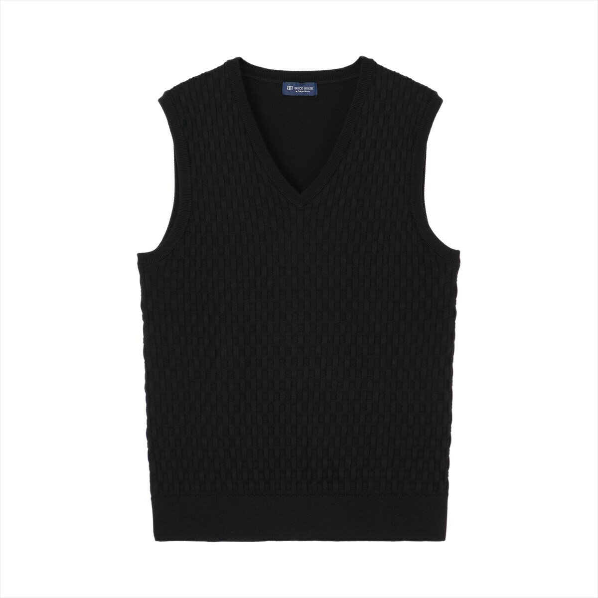 【10%OFF】【SALE】【公式】東京シャツ Vネックニットベスト バスケット編柄 メンズ