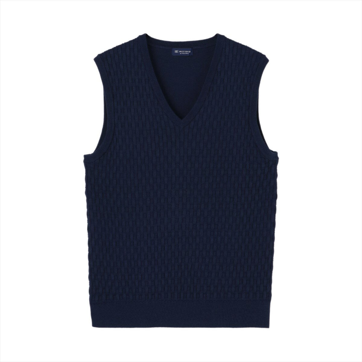 【10%OFF】【SALE】【公式】東京シャツ Vネックニットベスト バスケット編柄 メンズ