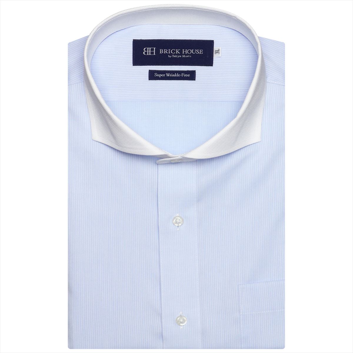 【10%OFF】【SALE】【超形態安定】 ホリゾンタルワイド 半袖 形態安定 ワイシャツ