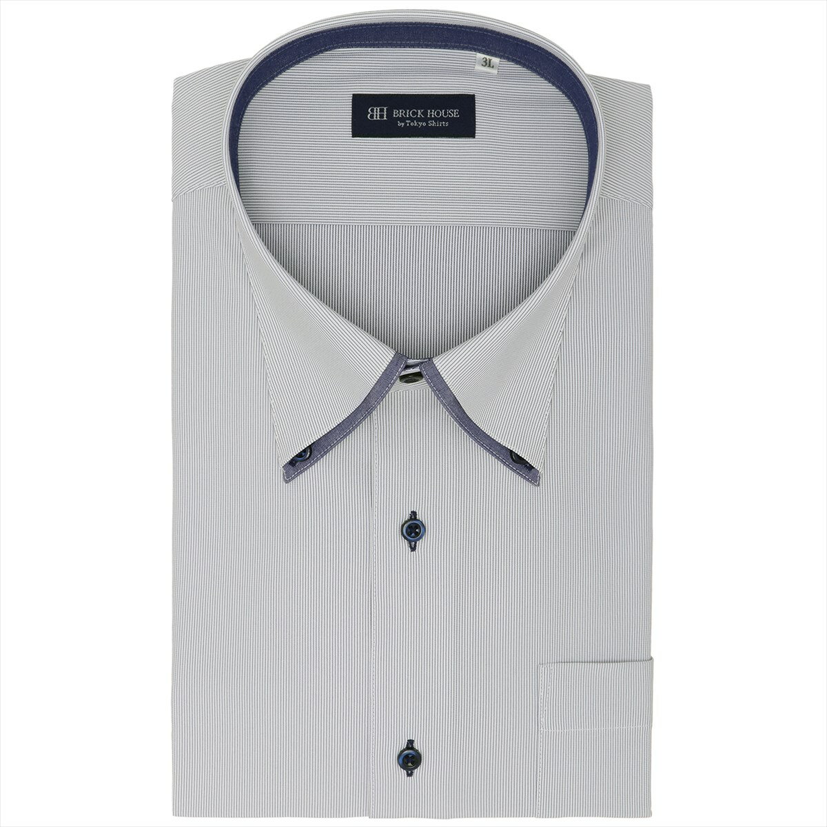 【公式】東京シャツ ボタンダウン 半袖 形態安定 ニットシャツ ストレッチ 大きいサイズ