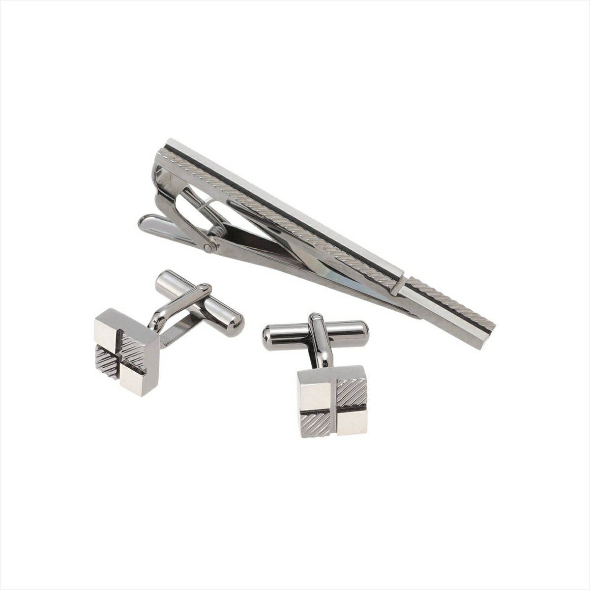 【期間限定セール】【8%OFF】【SALE】【公式】東京シャツ タイピンカフスセット 日本製 シルバー系 ビジネス フォーマル