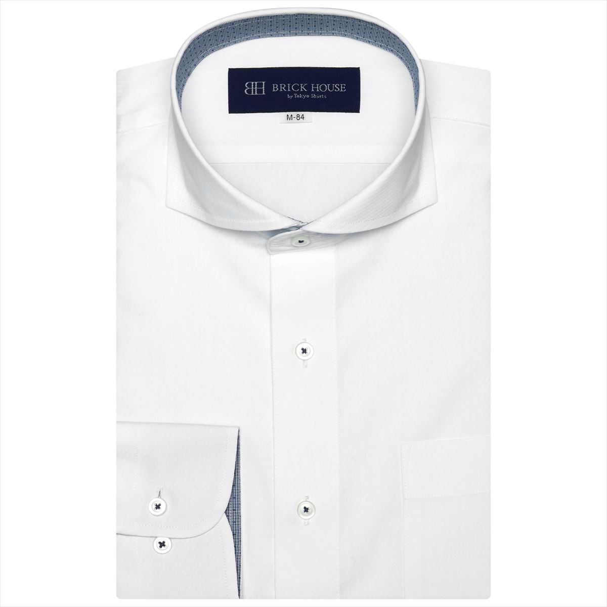 【透け防止】 ホリゾンタルワイド 長袖 形態安定 ワイシャツのサムネイル