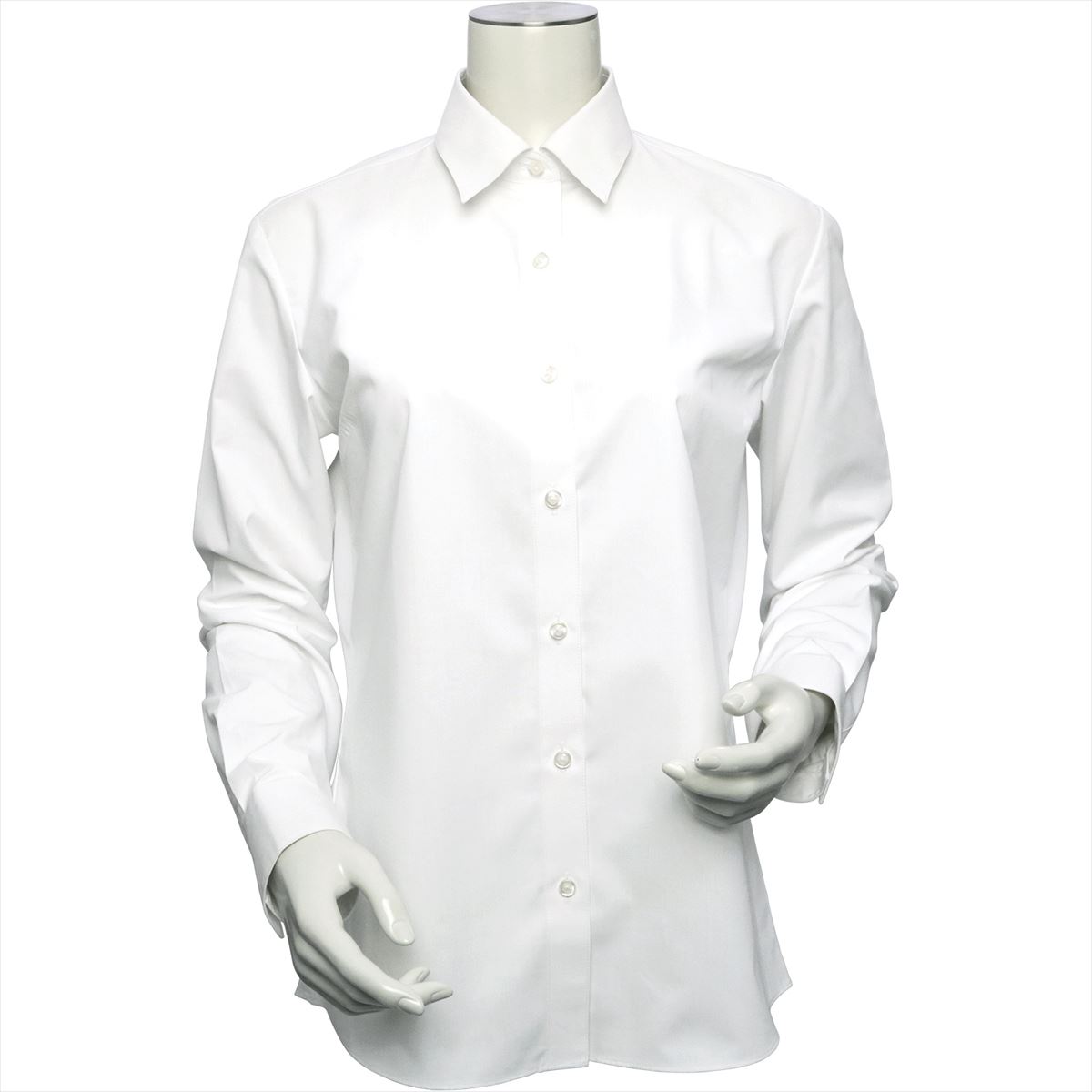 【透け防止】 レギュラー 長袖 形態安定 レディースシャツのサムネイル