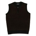 【47%OFF】【SALE】【公式】東京シャツ ニット キーネックジップベスト ブラック×エンジ メンズ