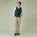 【58%OFF】【SALE】【公式】東京シャツ ニット 前身布帛ジレ グリーン メンズ