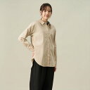 【60%OFF】【SALE】【公式】東京シャツ 【Pitta Re:)】 カジュアルシャツ オーバーシャツ 長袖 形態安定 ベージュ レディース
