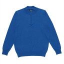【44%OFF】【SALE】ニット ハーフジップセーター ブルー メンズ
