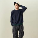 【58%OFF】【SALE】【Pitta Re:)】 ニット 配色プルオーバー ネイビー メンズ(4)
