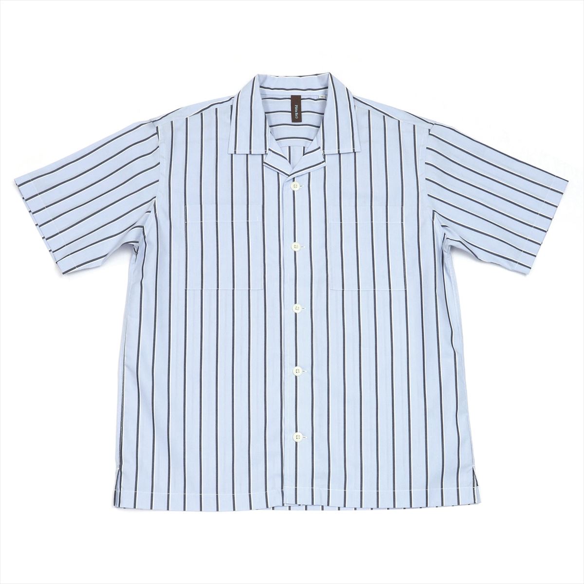 【50%OFF】【SALE】【Pitta Re:)】 オープンカラー 半袖 形態安定 綿100% カジュアルシャツ