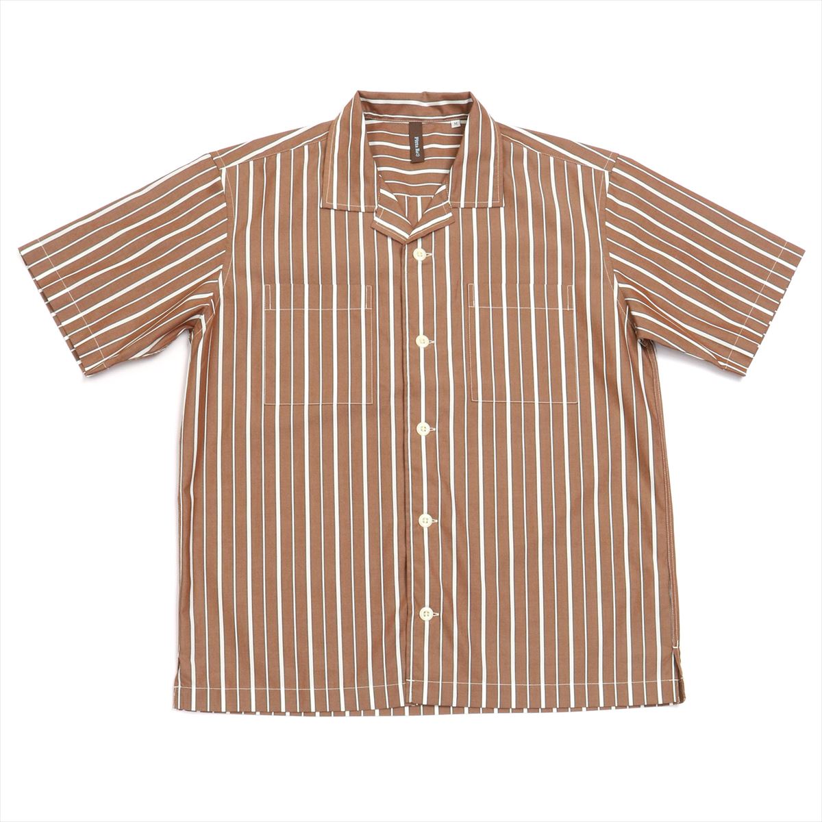 【50%OFF】【SALE】【Pitta Re:)】 オープンカラー 半袖 形態安定 綿100% カジュアルシャツ