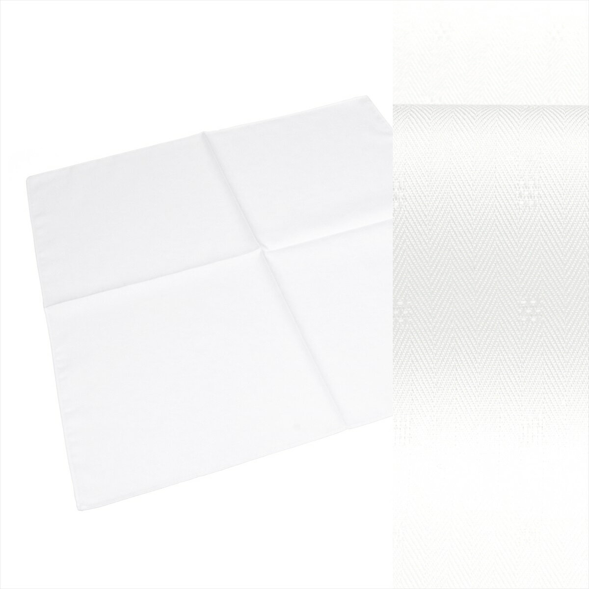 形態安定ハンカチーフ ハンカチ / メンズ / レディース / 日本製 綿100% 白系 小紋織柄