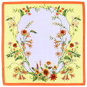 【28%OFF】【SALE】ツイルスカーフ ボタニカル柄 イエロー レディース