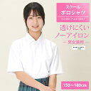 【365日出荷&最短翌日お届け】ノーアイロン スクールポロシャツ 女子 半袖 ニットシャツ 透けにくい UVカット 速乾 ストレッチ 中学生 高校生 スクールブ...