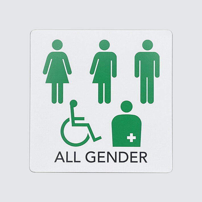 トイレマークシールステッカー オールジェンダー2 お手洗い 便所 restroom allgender