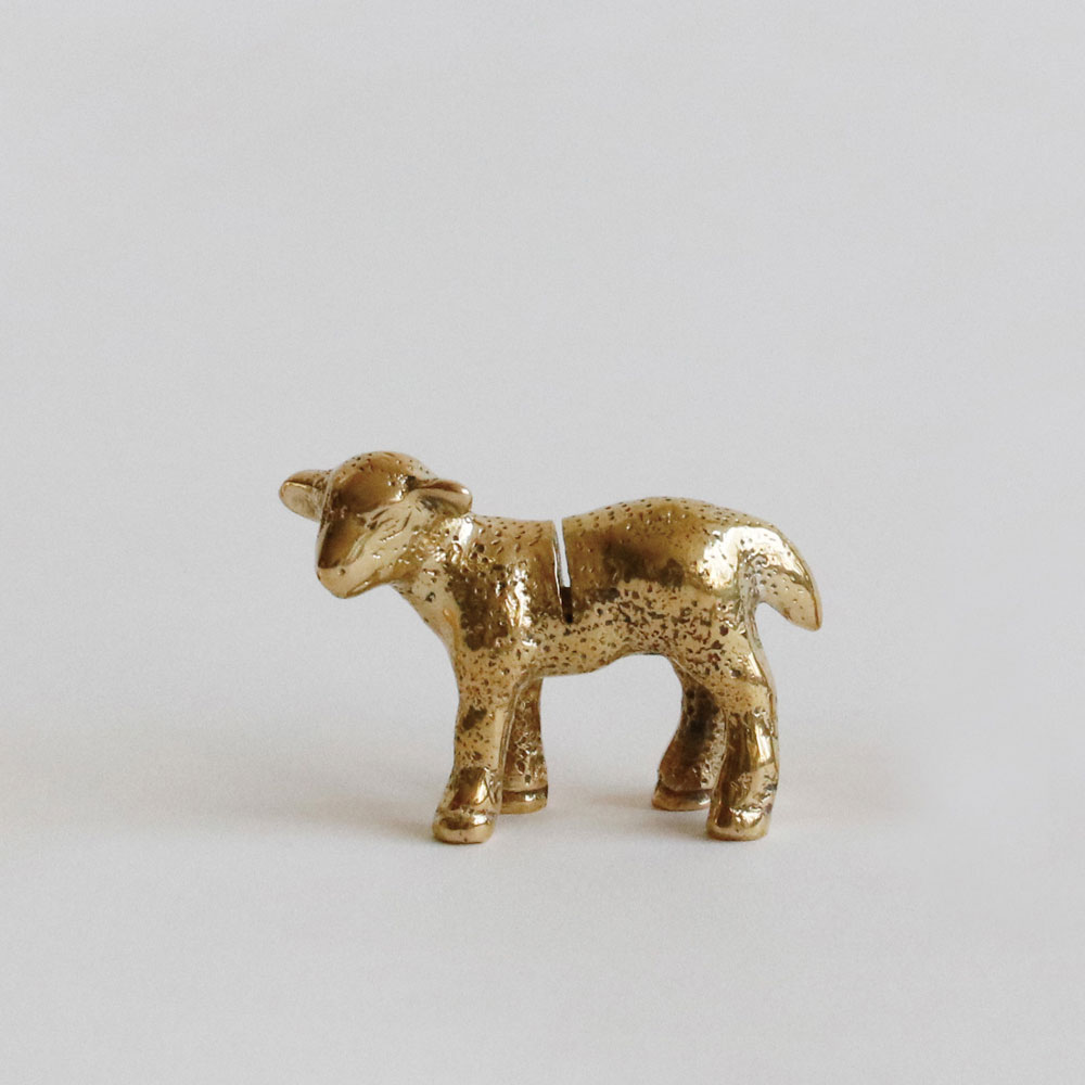 shesay BRASSカードスタンドSHEEP 高さ4.3cm カードスタンド BRASS ブラス 真鍮 ひつじ ヒツジ 動物 アニマル 旧:SHISEI-Hornplease 母の日 2