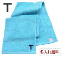 \10%OFFクーポン配布中〜7/11 23:59/お父さん誕生日イニシャル タオル【名入れマフラータオル水色 T】名前入り 名いれスポーツ 運動会 応援 タオ...