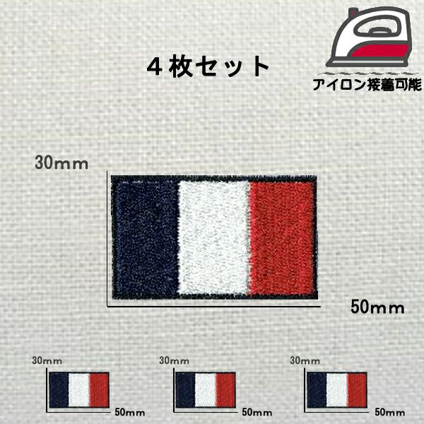 N-14 フランス 4枚セット 送料無料 アイロン接着