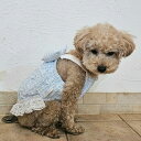 【 犬 服 】小型犬 ドッグウェア 大きなボンボンリボン付きキャミワンピース