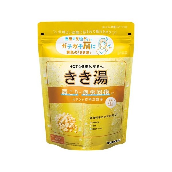 バスクリン きき湯 カリウム芒硝炭酸湯 はちみつレモンの香り 360g 4548514158382 ...