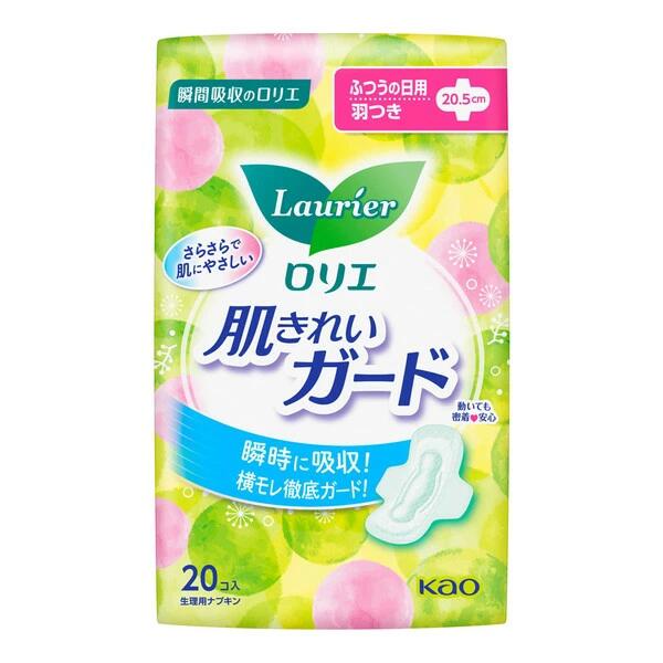 お1人様1点限り 花王 ロリエ 肌キレイガード 昼用 羽つき 20コ入 4901301392374 -ki...