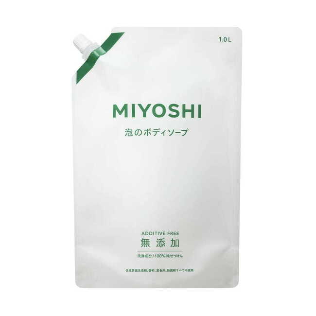 Rakuten - ミヨシ石鹸 無添加せっけん 泡のボディソープ スパウト1,000ml 4537130102466 -se